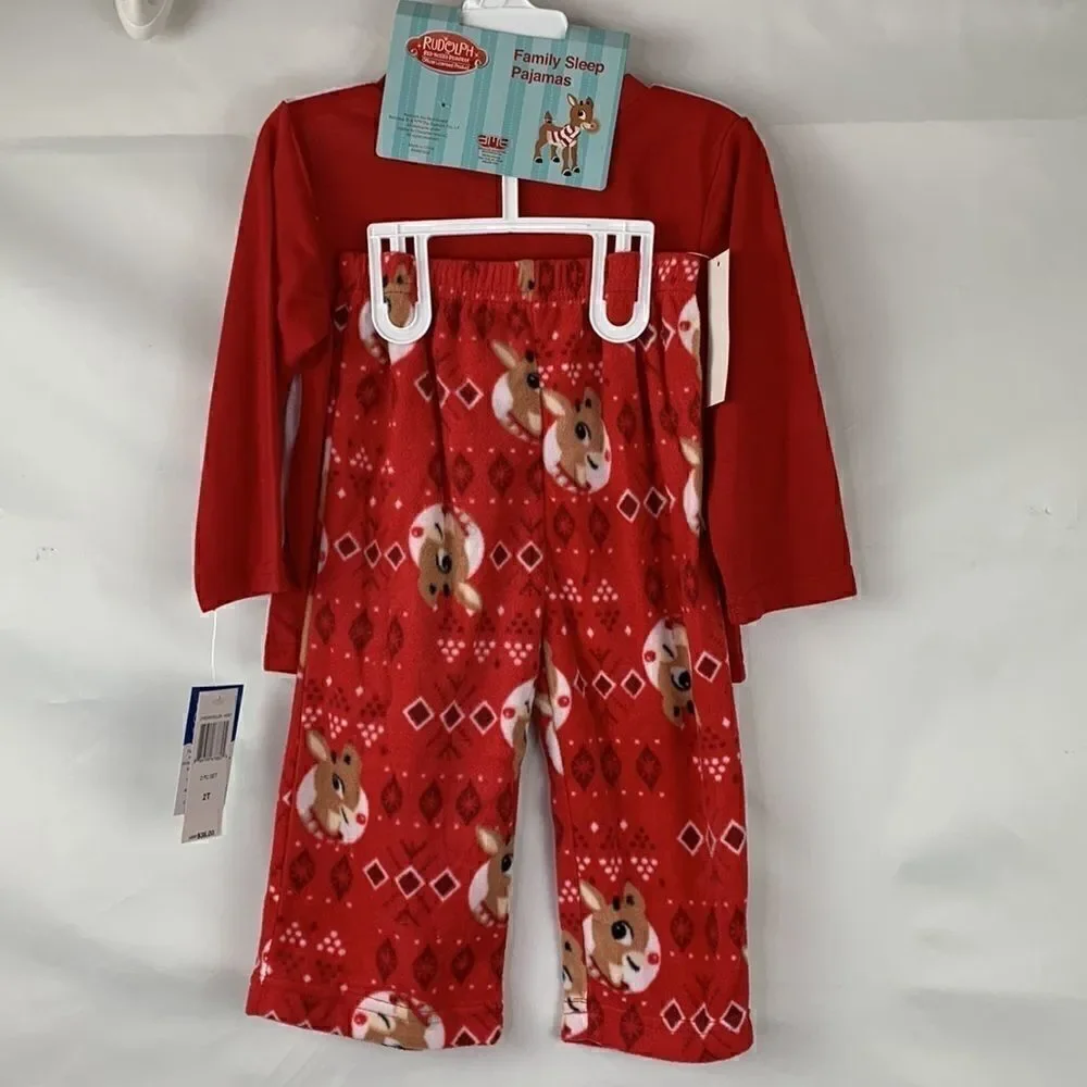 Rudolph Red-Nosed Reindeer toddler Holiday Sleep Pajamas